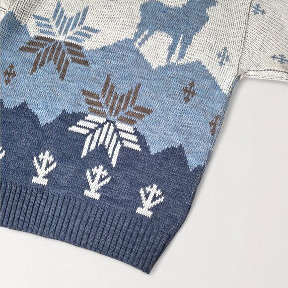 90s Nordic Scandi Hygge Crewneck Pullover Sweater Cozy Winter Minimalist Sz M - Picture 3 of 8